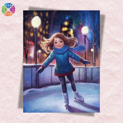 Ice Skating in the Night - Diamond Painting