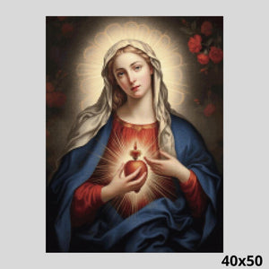 Immaculate Heart of Virgin Mary 40x50 Diamond Painting