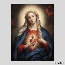Load image into Gallery viewer, Immaculate Heart of Virgin Mary 30x40 Diamond Painting
