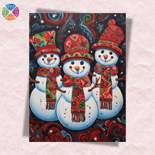 Irish Snowman Family - Diamond Painting