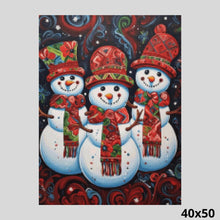 Load image into Gallery viewer, Irish Snowman Family 40x50 - Diamond Painting
