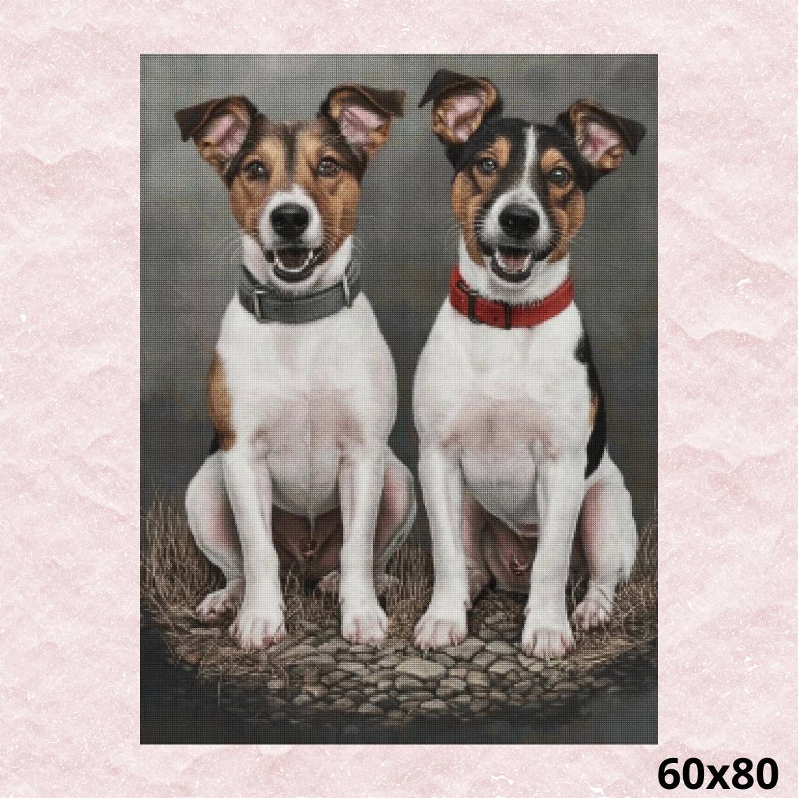 Jack Russell Twins 60x80 - Diamond Painting