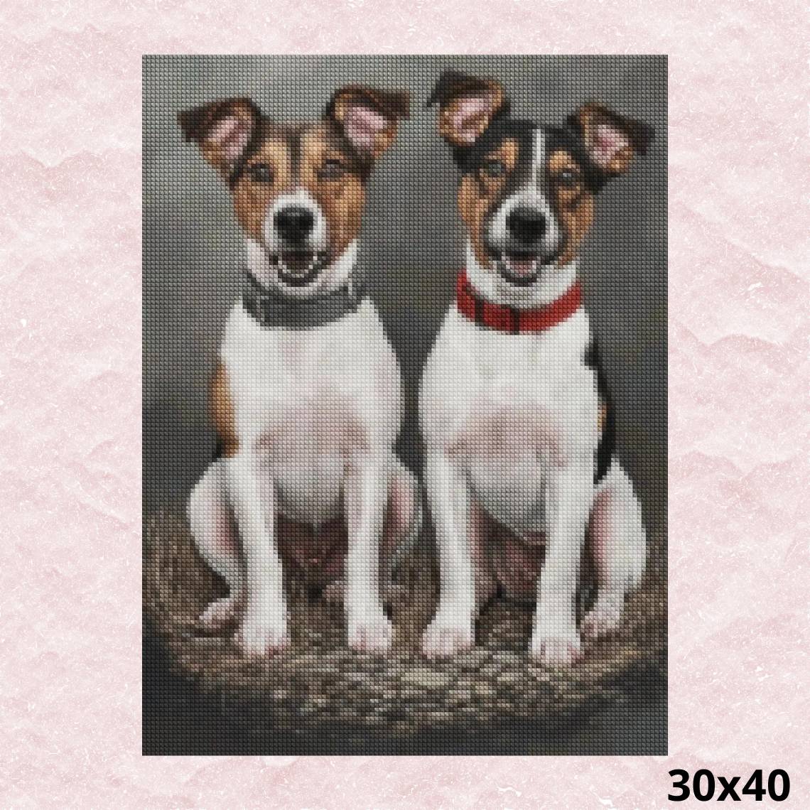 Jack Russell Twins 30x40 - Diamond Painting