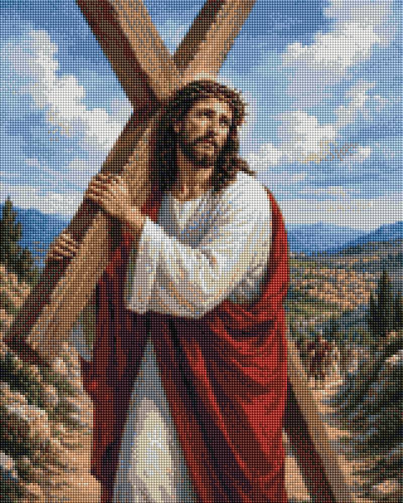 Jesus Carrying Cross - Diamond Art