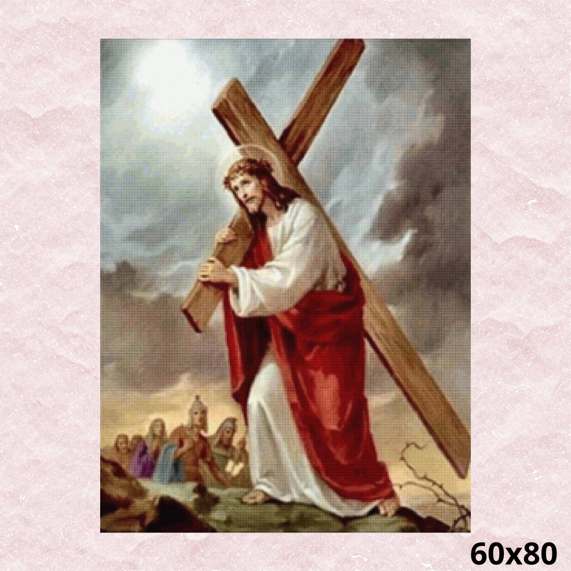 Jesus Carrying Cross 60x80 - Diamond Painting