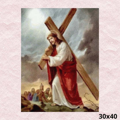 Jesus Carrying Cross 30x40 - Diamond Painting