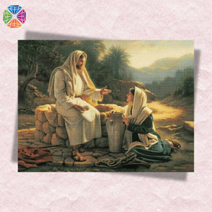 Jesus Talks with a Samaritan Woman - Diamond Painting