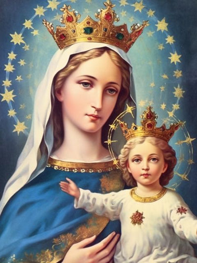 Jesus and Virgin Mary - Diamond Painting