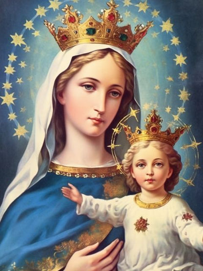 Jesus and Virgin Mary - Diamond Painting