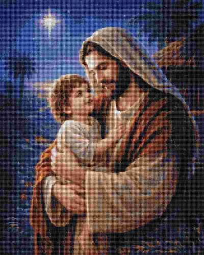 Jesus holding child - Diamond art