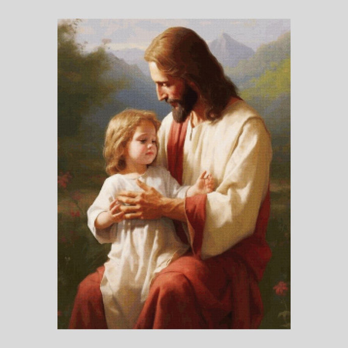 Jesus holding child - Diamond painting