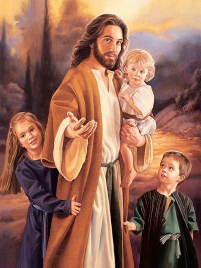 Jesus with Children - Diamond Painting