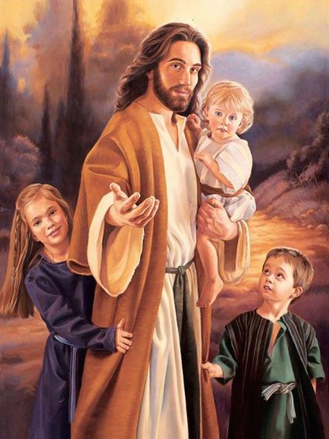Jesus with Children – Diamond Painting