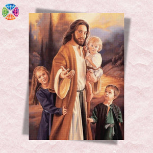 Jesus with Children - Diamond Painting