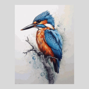 Kingfisher Bird Paint with Diamonds