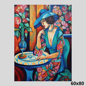 Lady in Blue 60x80 Paint wiht Diamonds