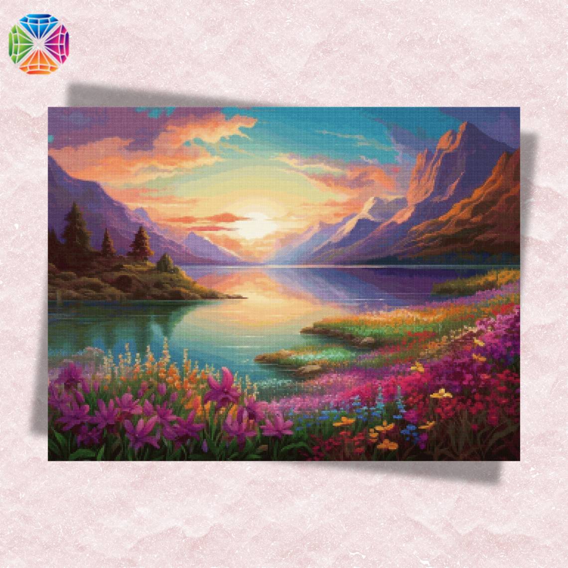 Lake in Alps - Diamond Painting