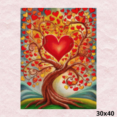 Landscape Love Tree 30x40 - Diamond Painting