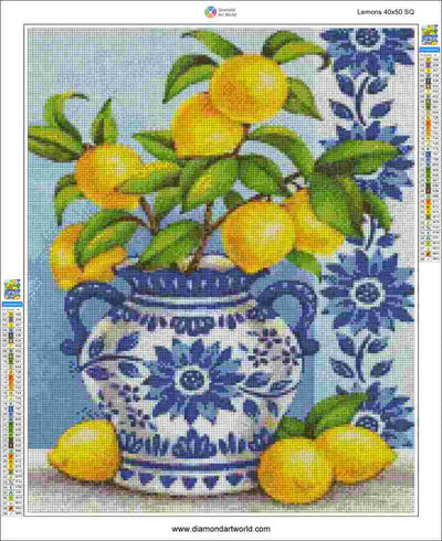 Lemons - Diamond Painting Layout