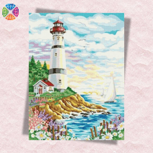 Lighthouse Sail Ship - Diamond Painting