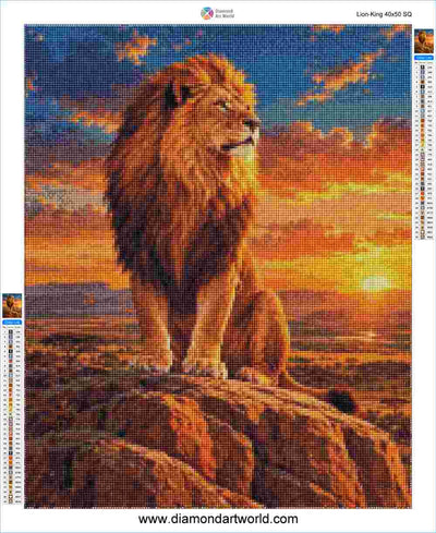 Lion King - Diamond Painting Layout