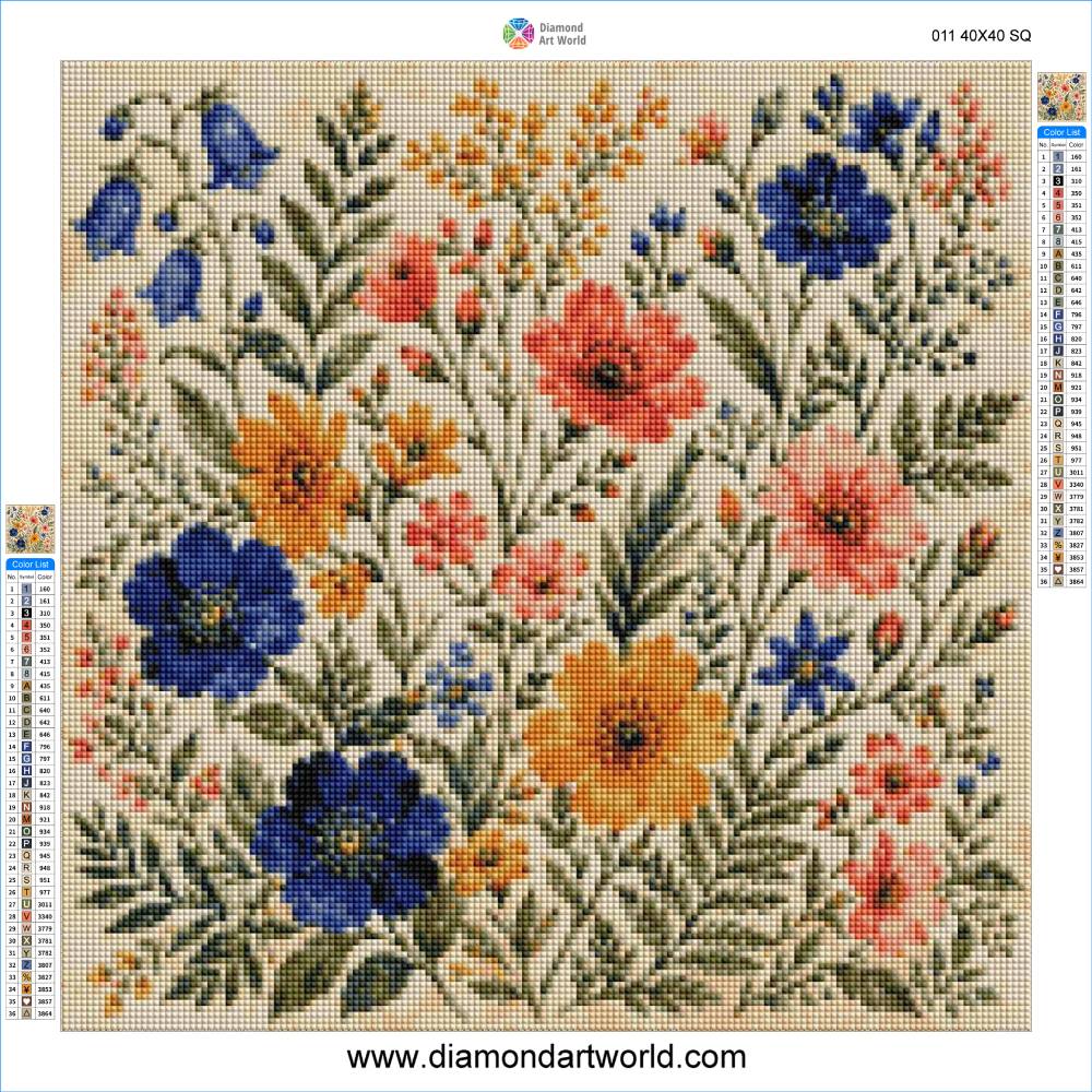  Lovely Botanical Collection - Diamond Painting Layout