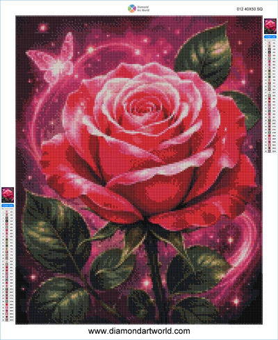 Magic Rose - Diamond Painting Layout