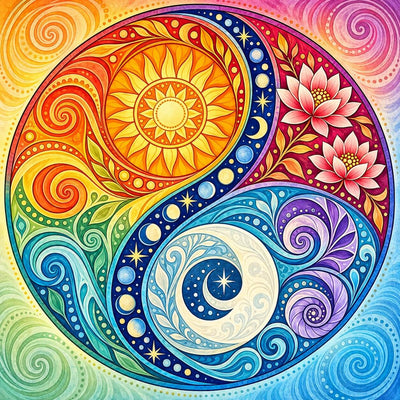 Mandala Ying - Yang - Diamond Painting