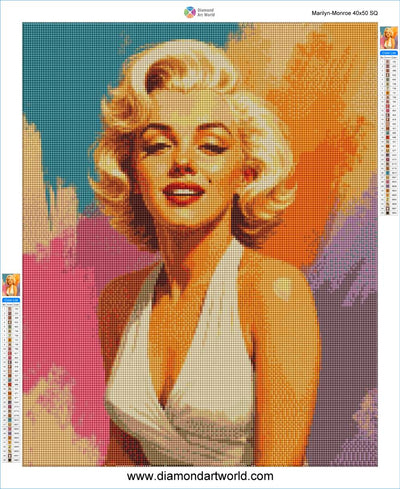 Marilyn Monroe - Diamond Painting Layout