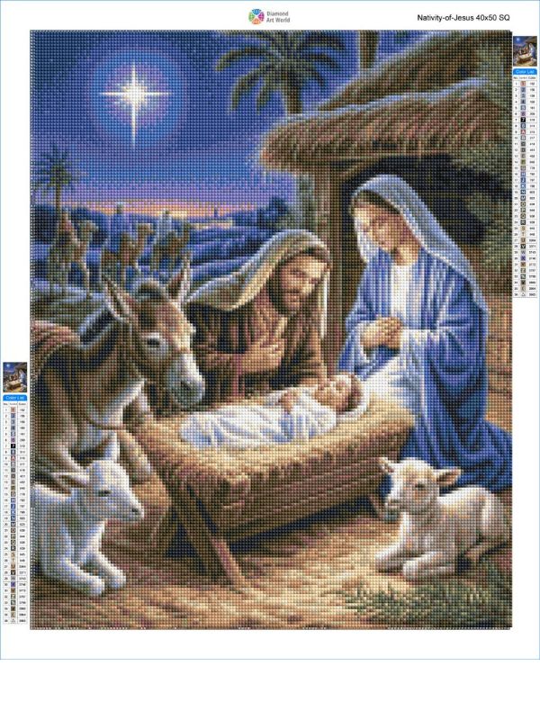 Nativity of Jesus - Diamond Painting Layout