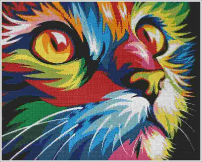 Neon Cat - Diamond Art