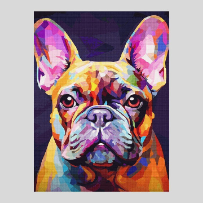 Neon French Bulldog - Diamond Painting