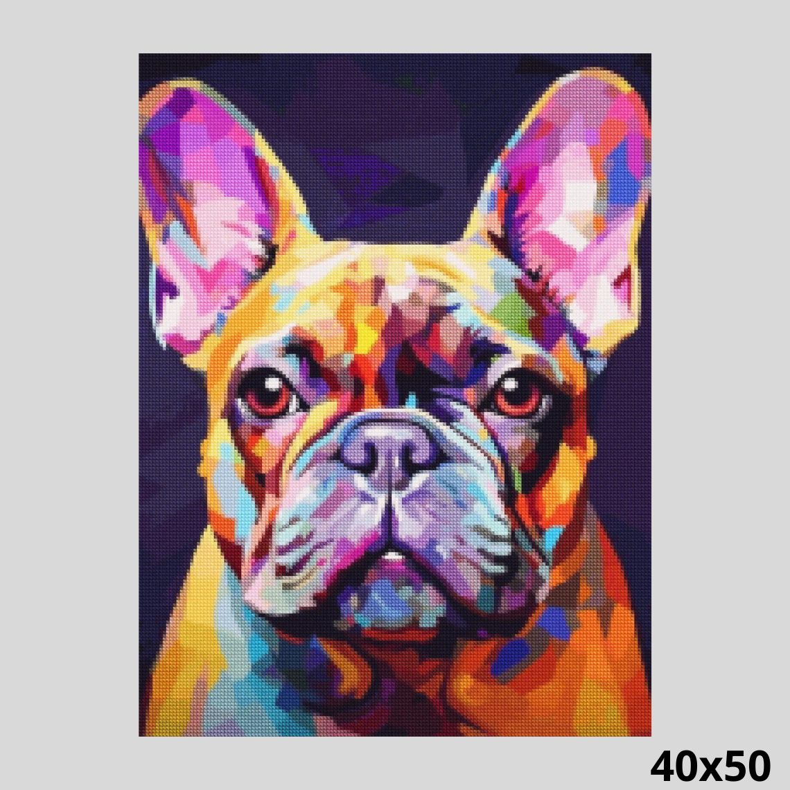 Neon French Bulldog 40x50 - Diamond Painting