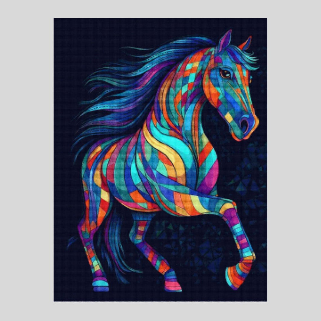 Neon Horse - Diamond Painting