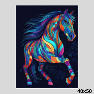 Neon Horse 40x50 - Diamond Painting