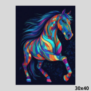 Neon Horse 30x40 - Diamond Painting