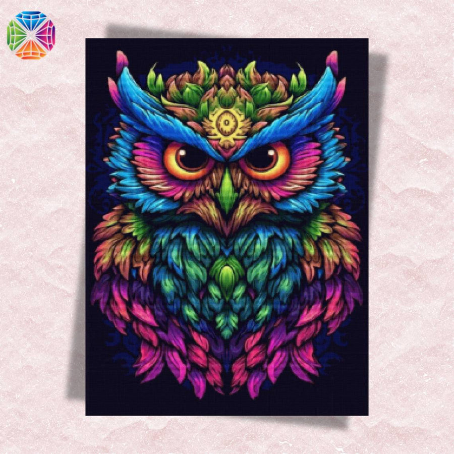 Neon Owl – Diamond Painting