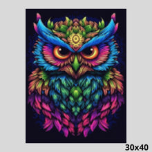 Load image into Gallery viewer, Neon Owl 30x40 - Paint with Diamonds
