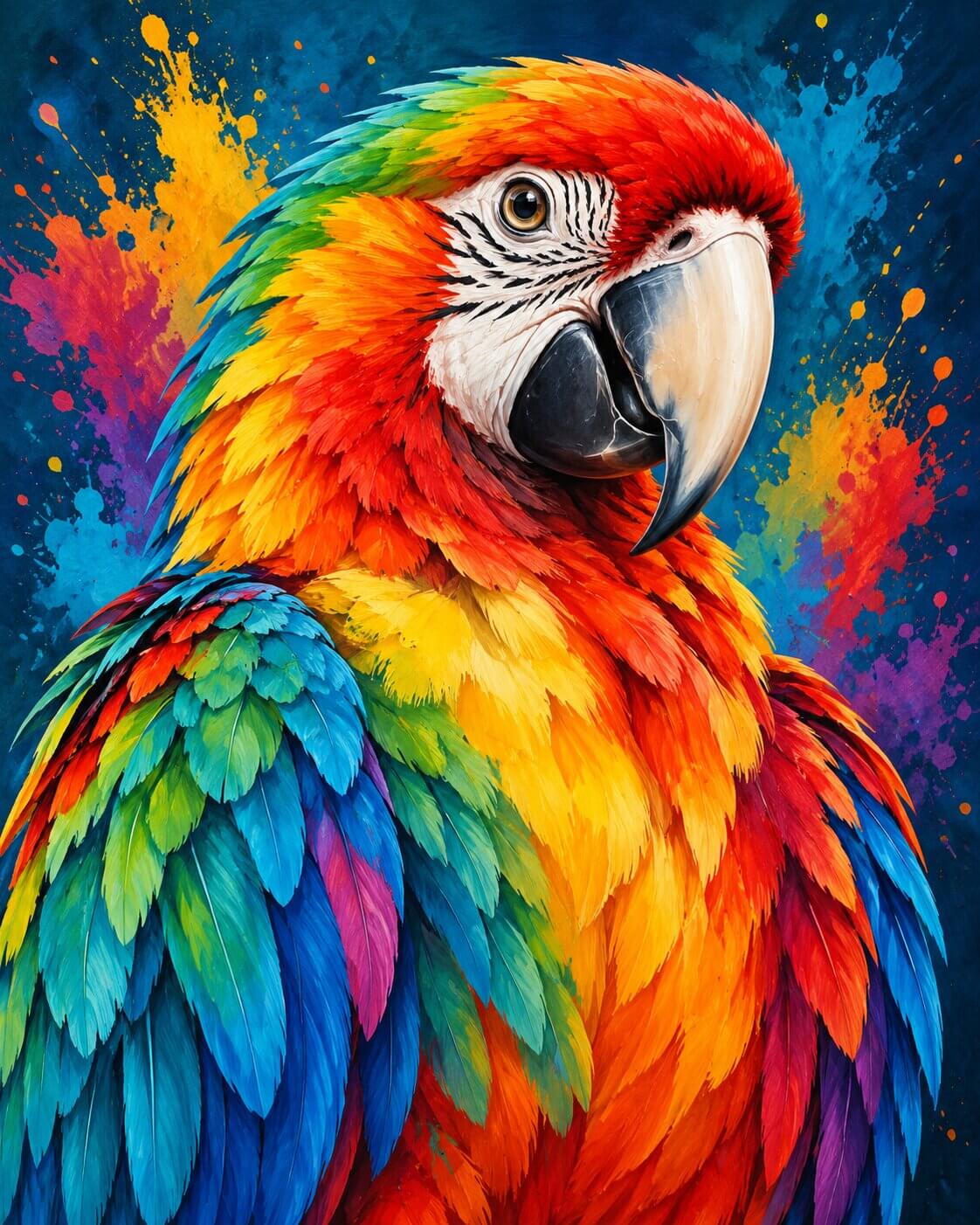 Parrot Color Splash - Diamond Painting