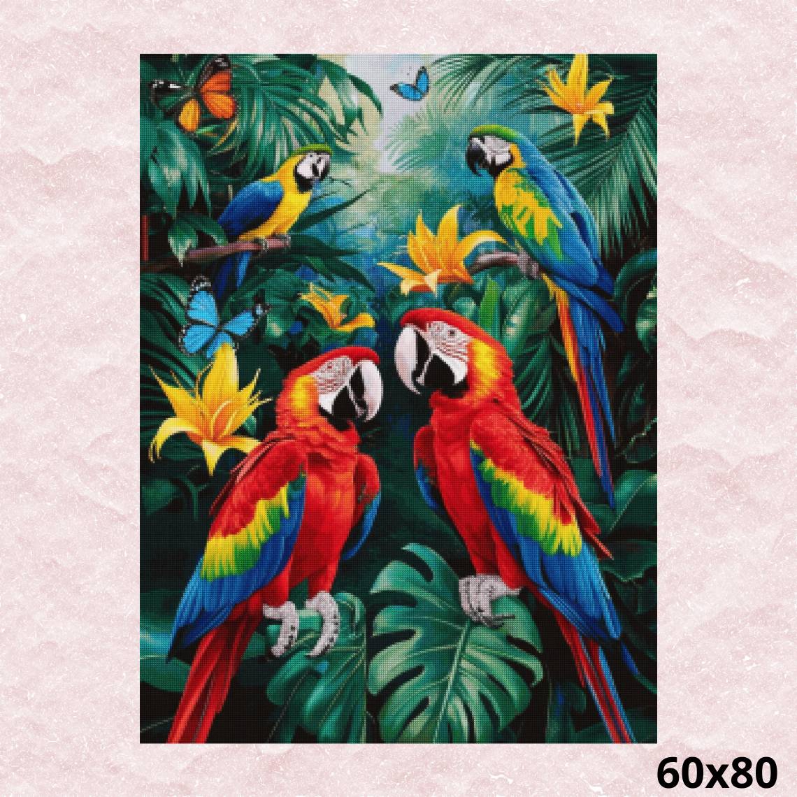 Parrots 60x80 - Diamond Painting