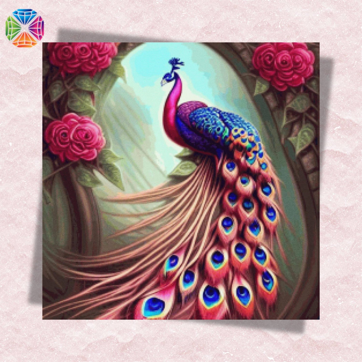 Peacock Rose Fantasy - Diamond Painting