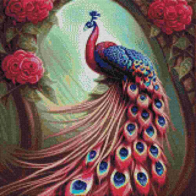 Peacock Rose Fantasy - Diamond Art