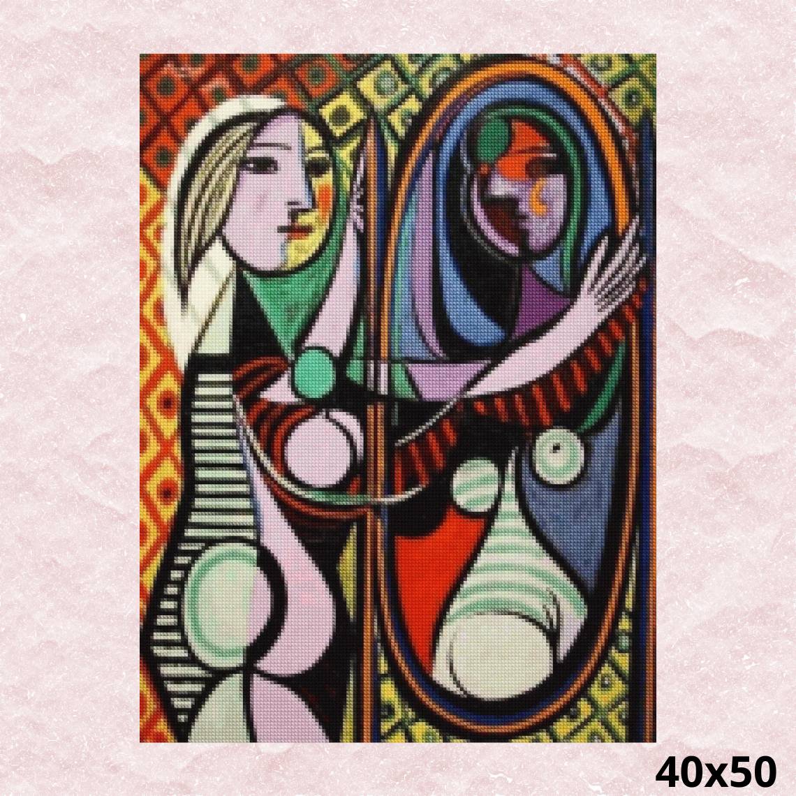 Picasso Girl before a Mirror 40x50 - Diamond Painting