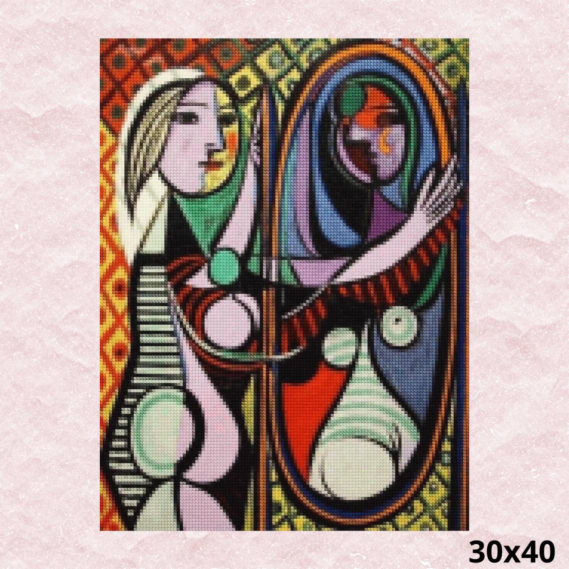 Picasso Girl before a Mirror 30x40 - Diamond Painting