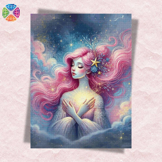 Pink Hair Girl - Diamond Painting