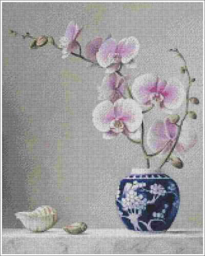 Pink Orchid - Diamond Art