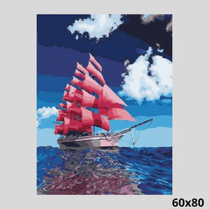 Pink Sailboat 60x80 - Diamond Painting