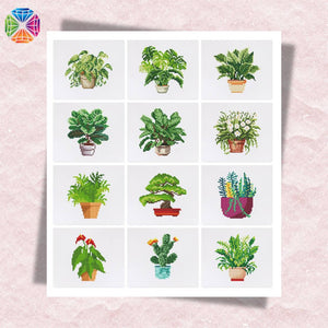 Pottet Plants - Mini Diamond Painting 12 pcs