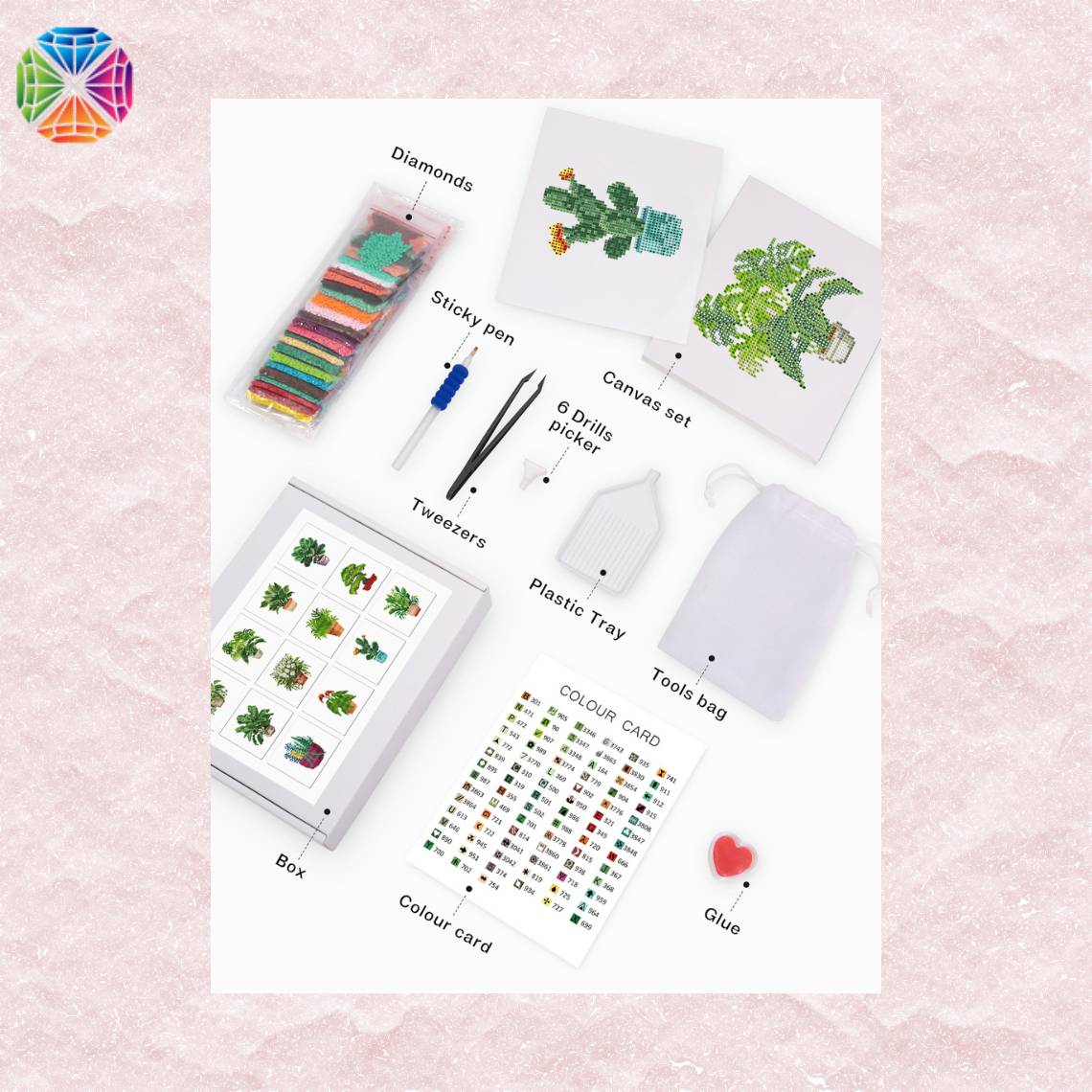 Pottet Plants - Mini Diamond Painting Package