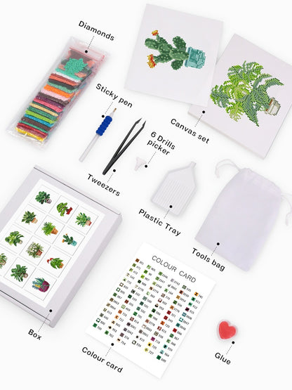 Pottet Plants - Mini Diamond Painting Package